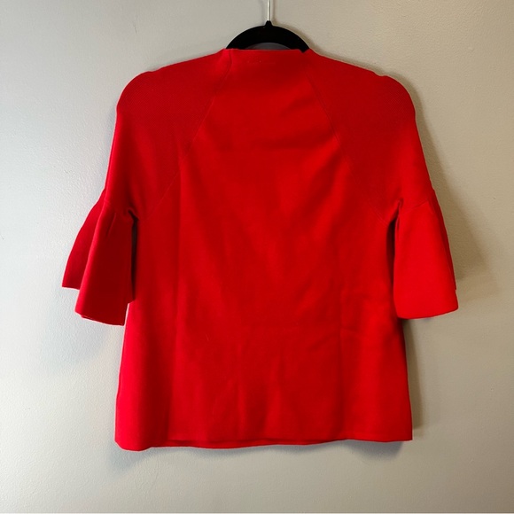 Anthropologie Sweater MOTH Red Anais Bell Sleeve Sweater Sz S EUC - Picture 6 of 9